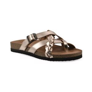 WHITE MOUNTAIN Rose Gold Hazy Braided Comfort Sandal 11M